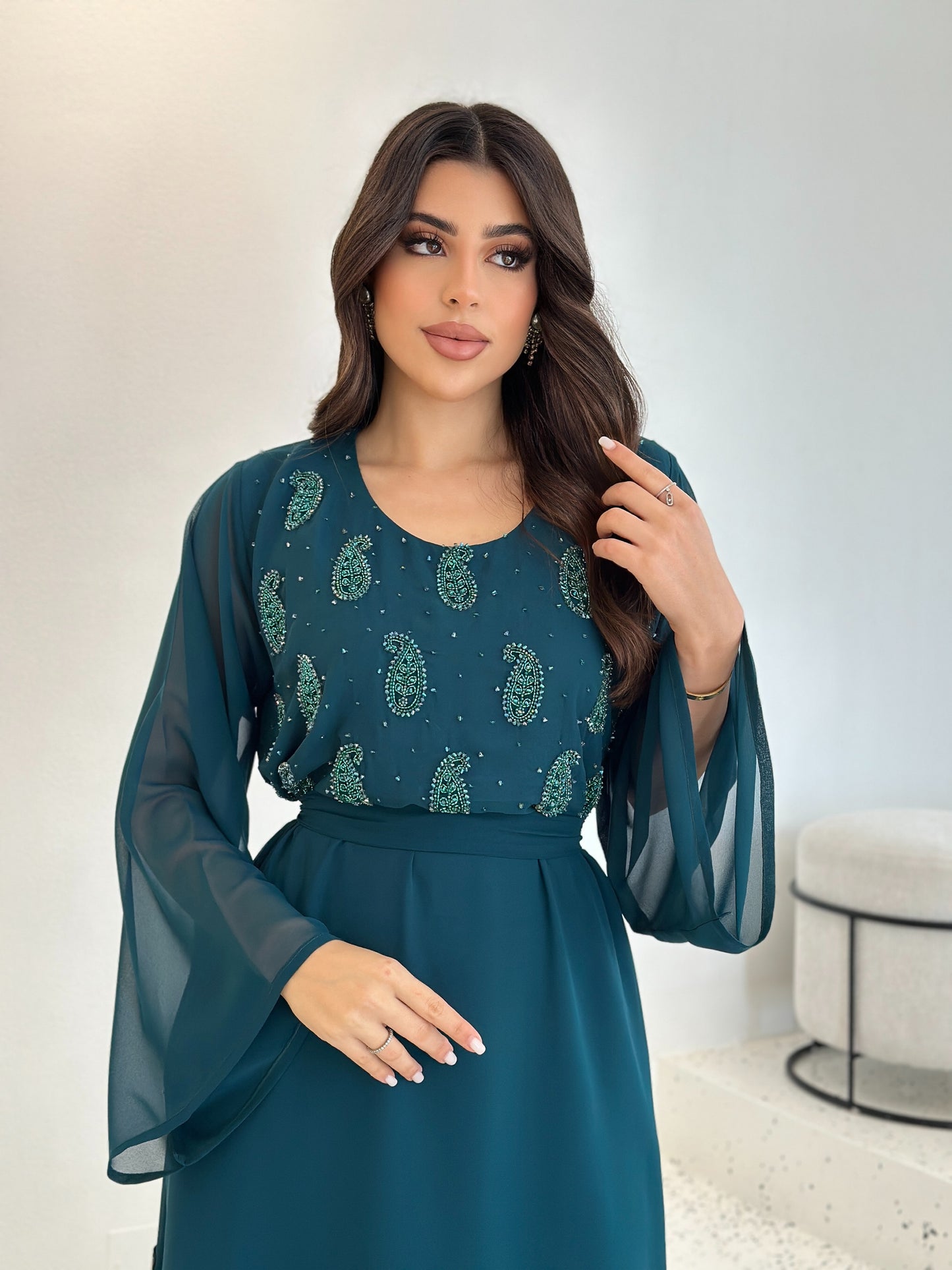 emerald grace embellished dress