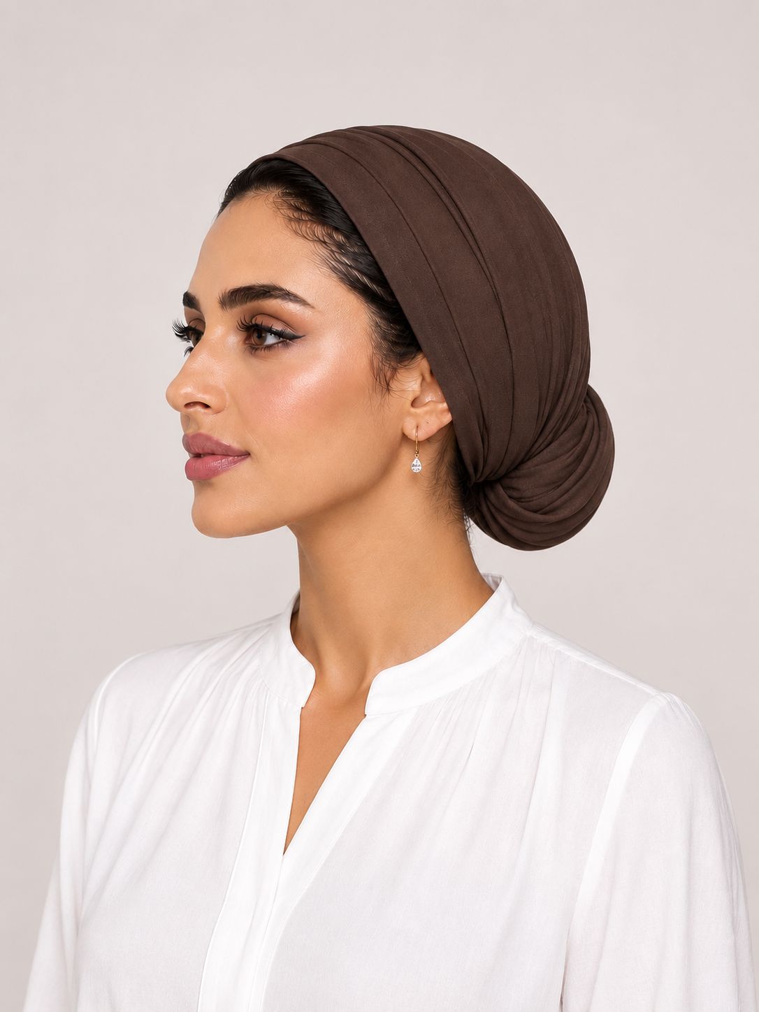 luxe turban - brown