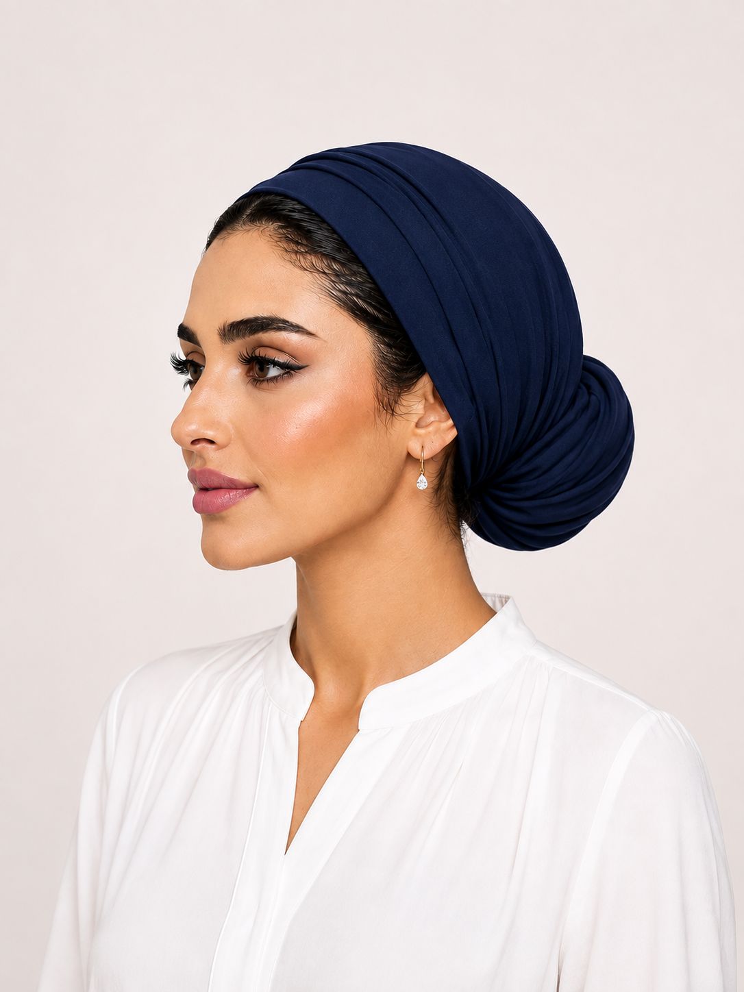 luxe turban - blue