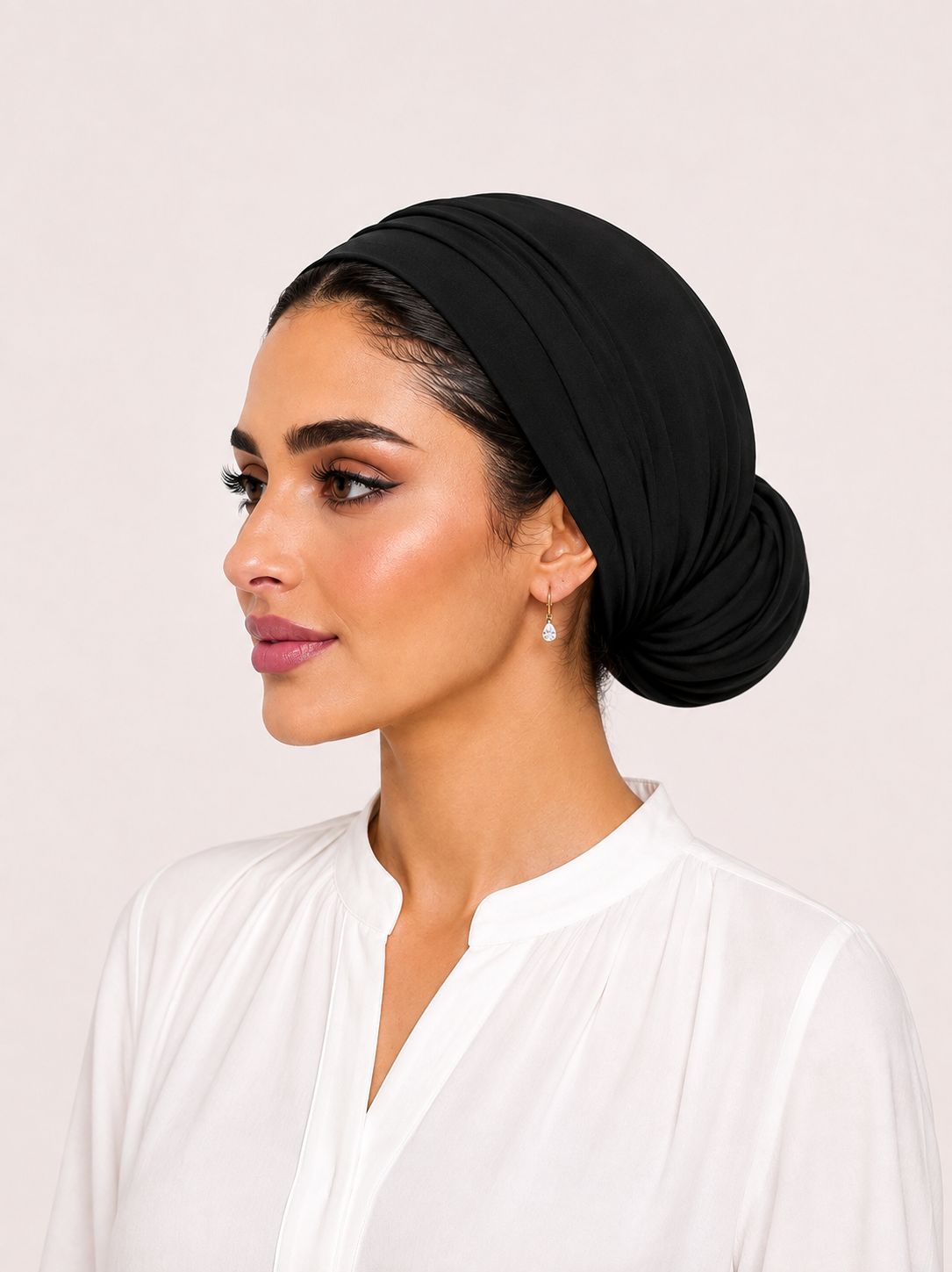 luxe turban - black