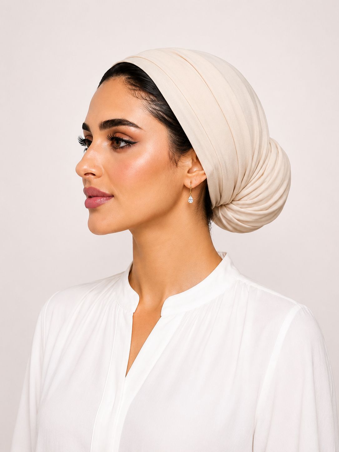 luxe turban - beige