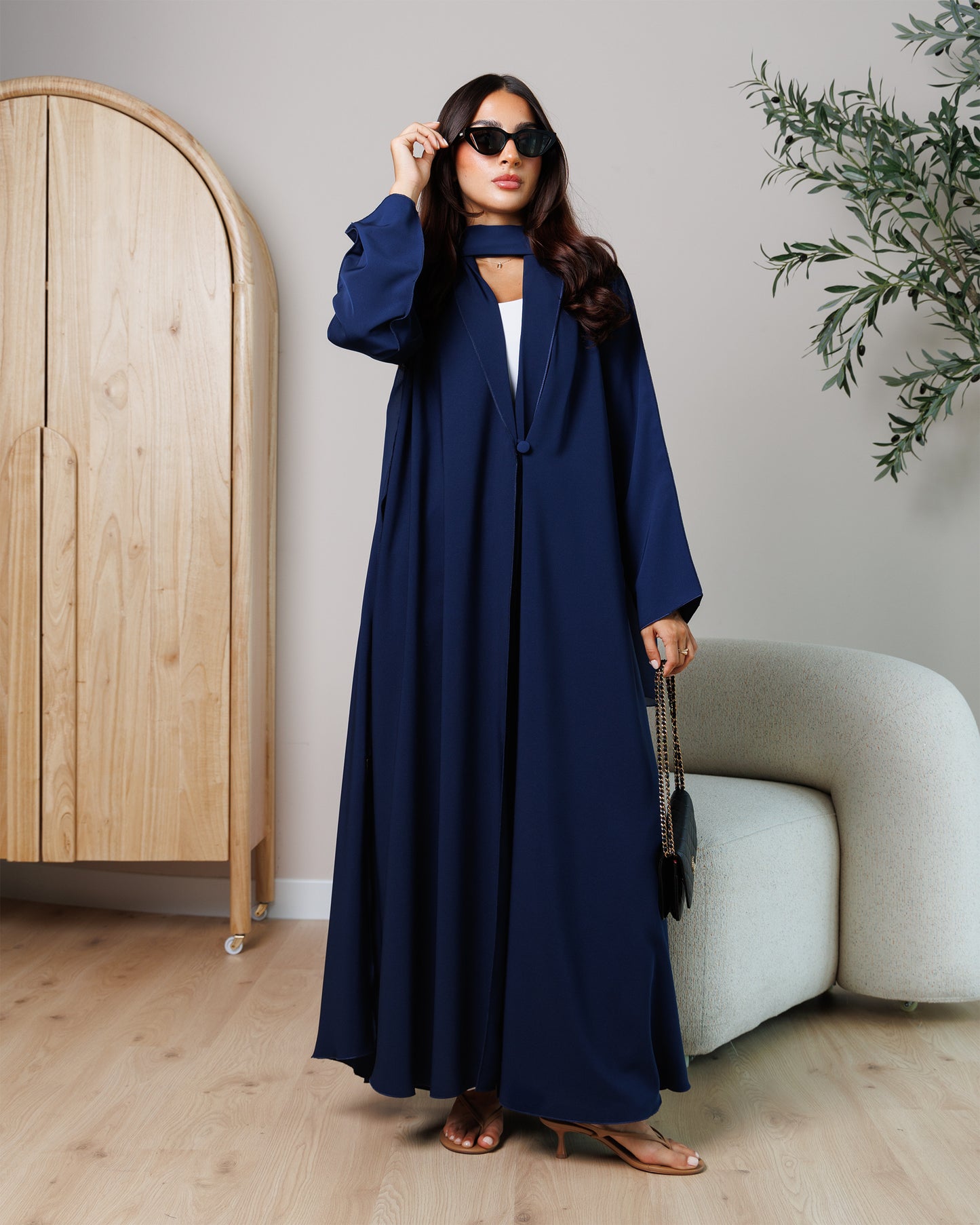 midnight muse open abaya