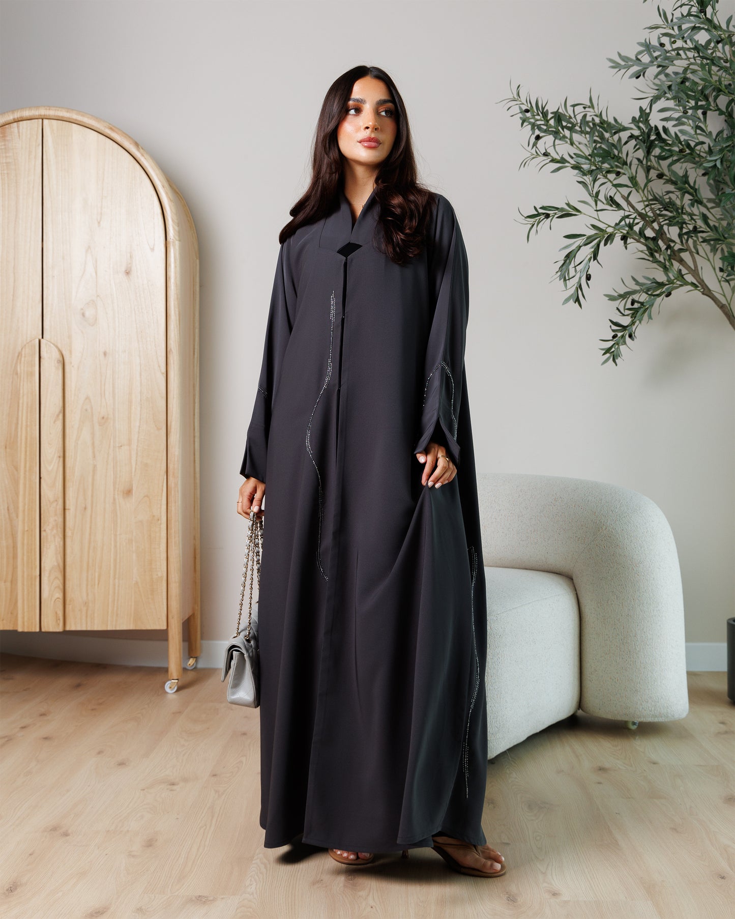 midnight flow embellished abaya