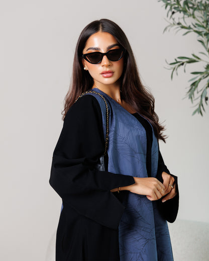 Midnight Blue Panel Abaya