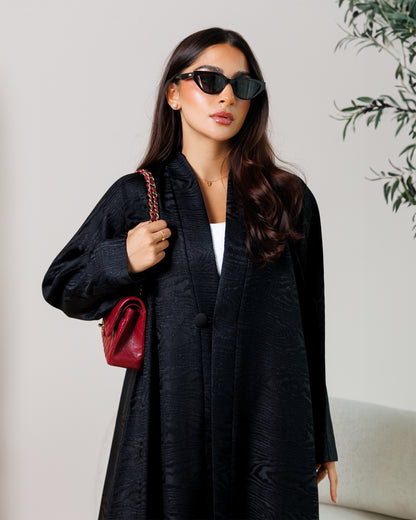 Onyx Textured Statement Abaya