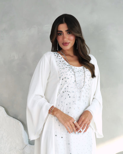 Noor Éclat Embellished Cape Dress