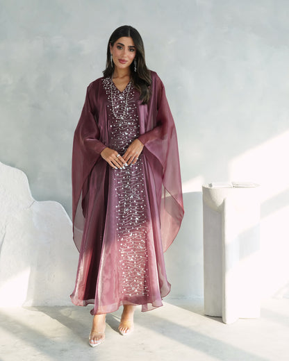 Celestia Embellished Chiffon Dress