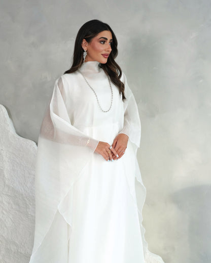 Noor Veil Cape  – Ivory White