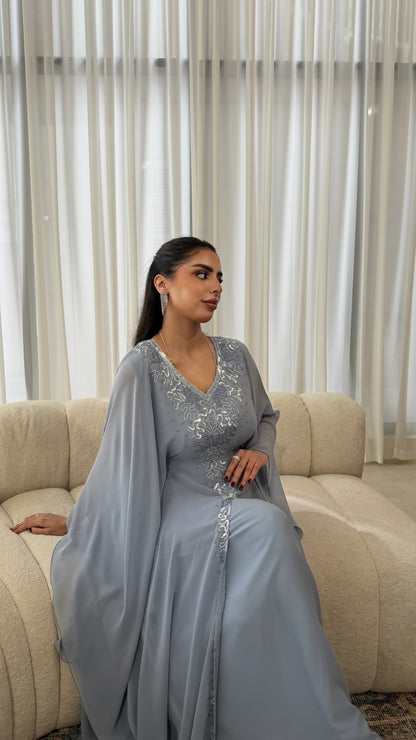 Steel Grey Embroidered