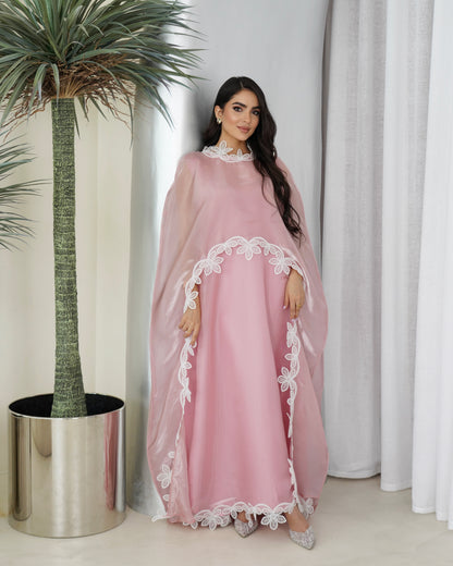 Rose Organza Modest Dress