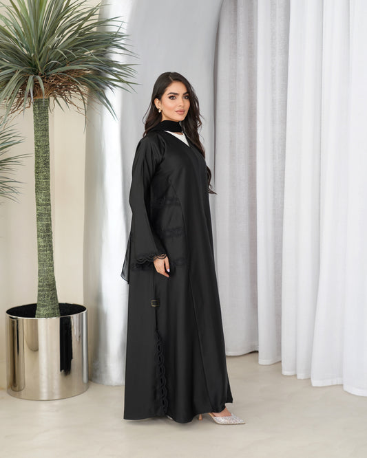 Ebony Scroll Abaya