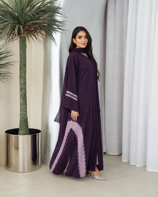 Plum Harmony Set abaya
