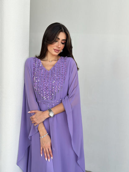 Amethyst Grace Embellished Modest Dress