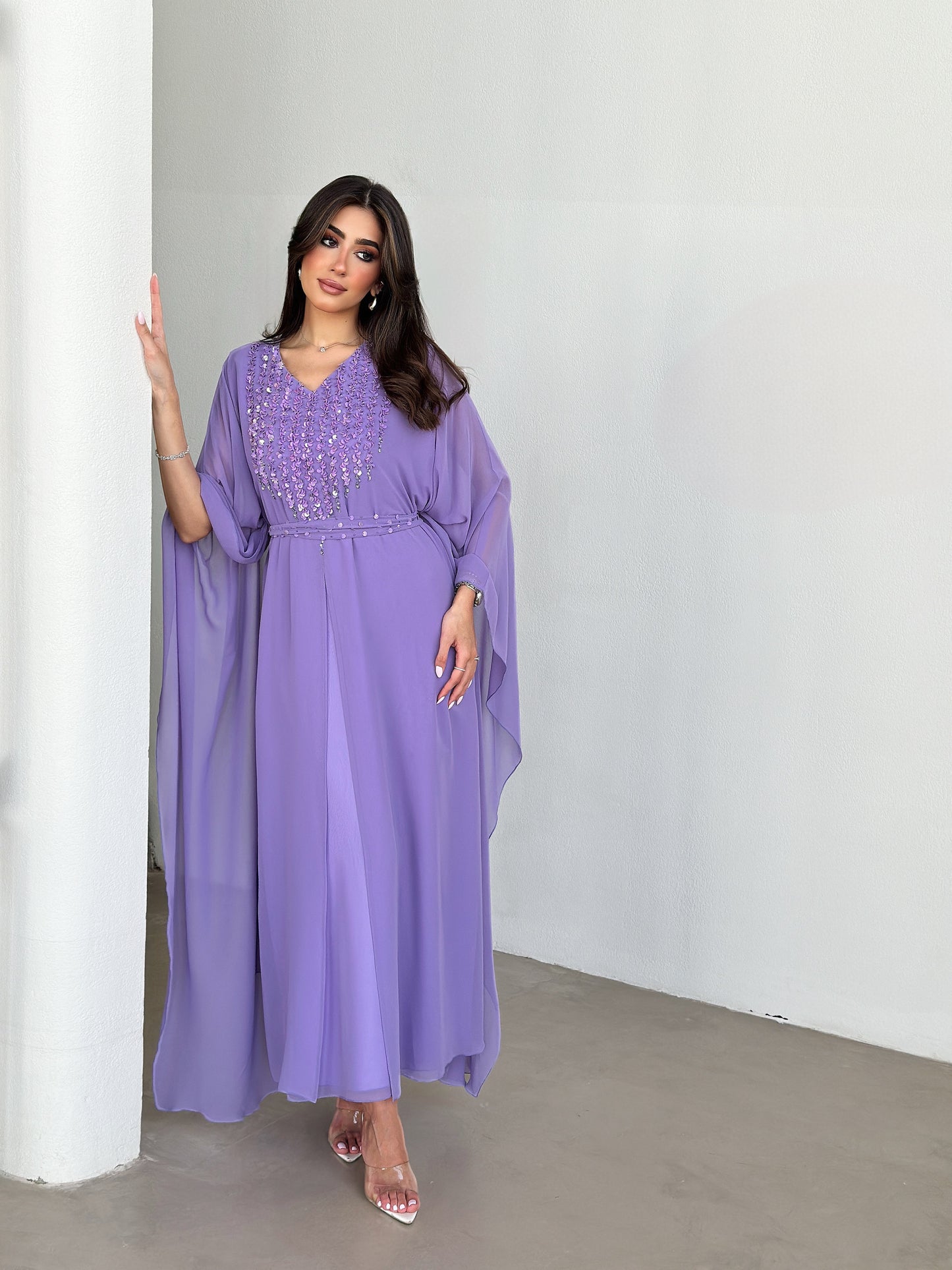 amethyst grace embellished modest dress