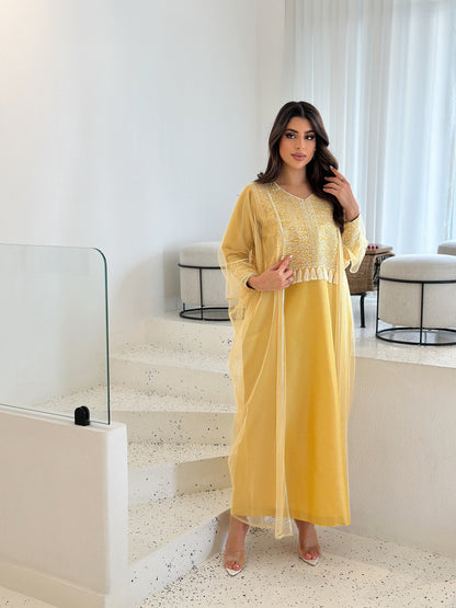 Noor Golden Tassel Jalabiya