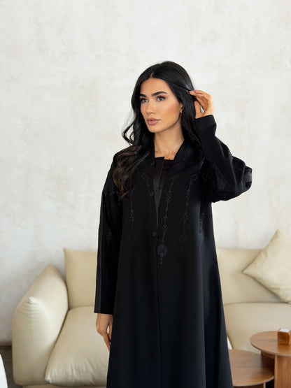 Noir Heritage Embroidered Abaya