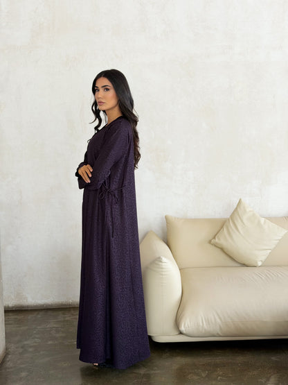 Royal Amethyst Jacquard Abaya