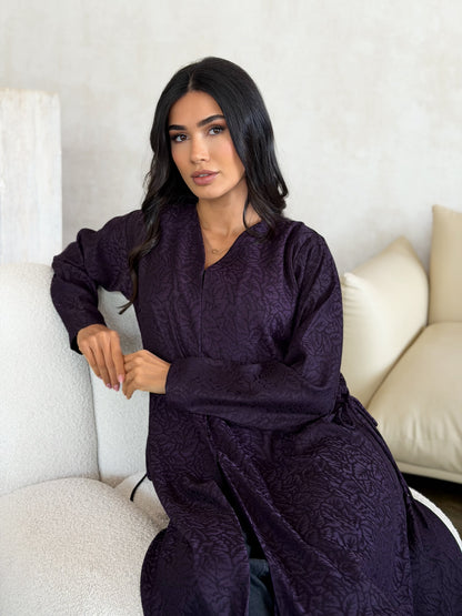 Royal Amethyst Jacquard Abaya
