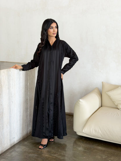 Noir Eclipse Embroidered Abaya