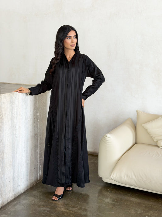 Noir Eclipse Embroidered Abaya