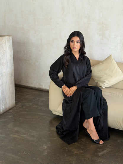 Noir Eclipse Embroidered Abaya
