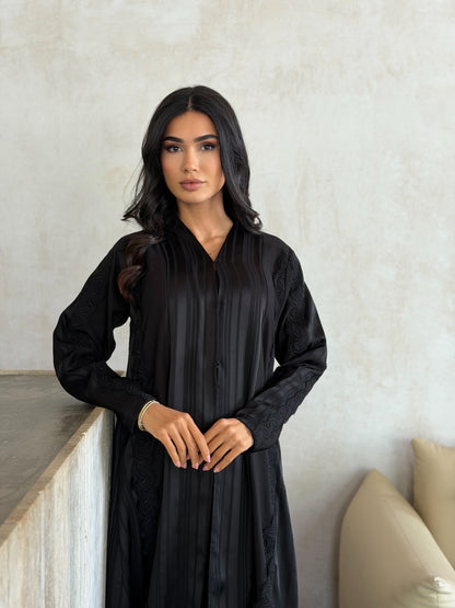 Noir Eclipse Embroidered Abaya