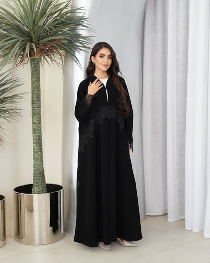 Midnight Chantilly Abaya
