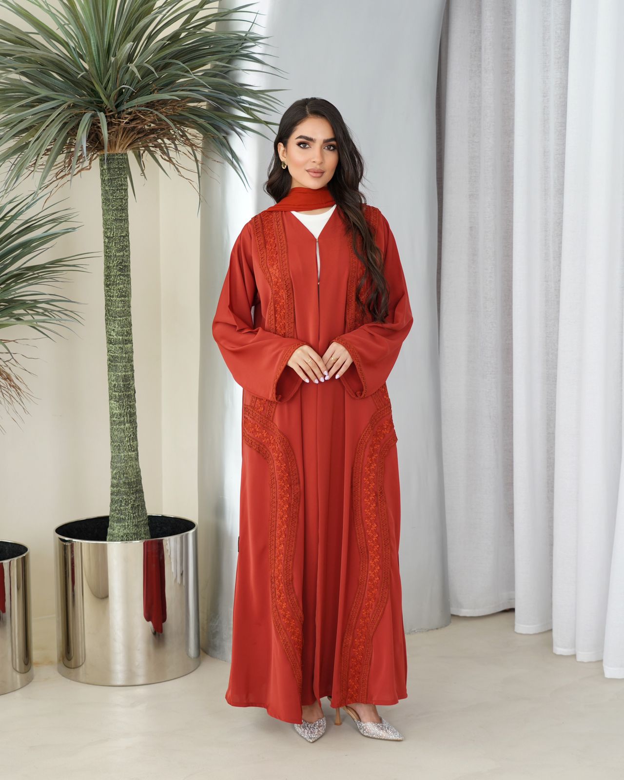 terracotta aura abaya