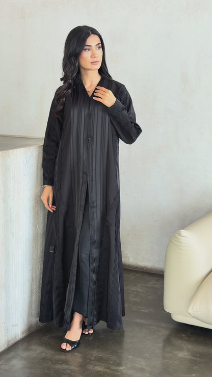 Noir Eclipse Embroidered Abaya