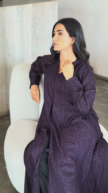 Royal Amethyst Jacquard Abaya
